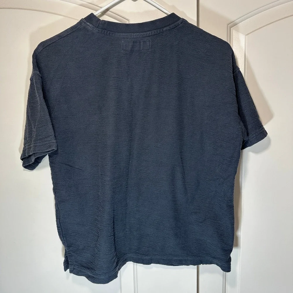 Zara‎ Short & Shirt Set Kids 11-12 Gray Textured Relax and Play Seersucker 2pc
